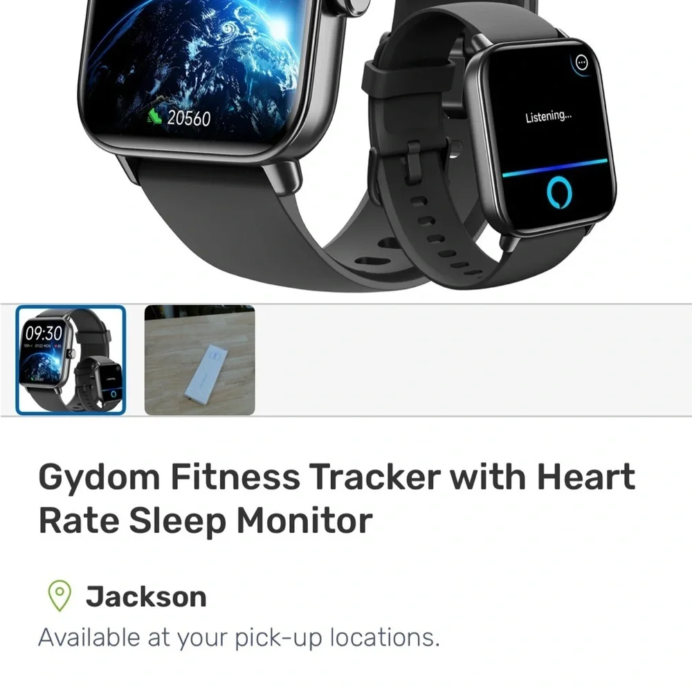 Sleek Black Smartwatch with Fitness Tracking
